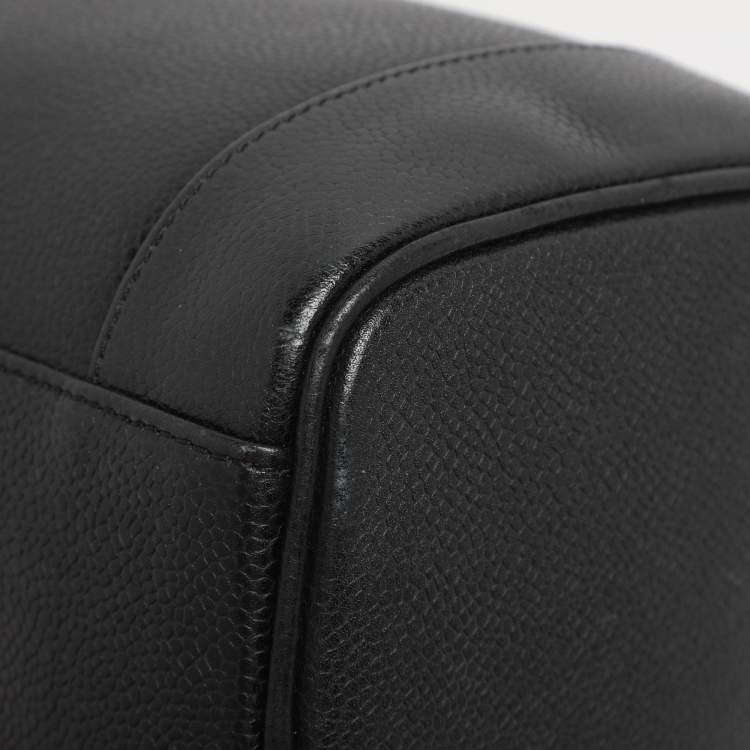 Pre Owned Chanel Black Caviar Leather Vanity Case