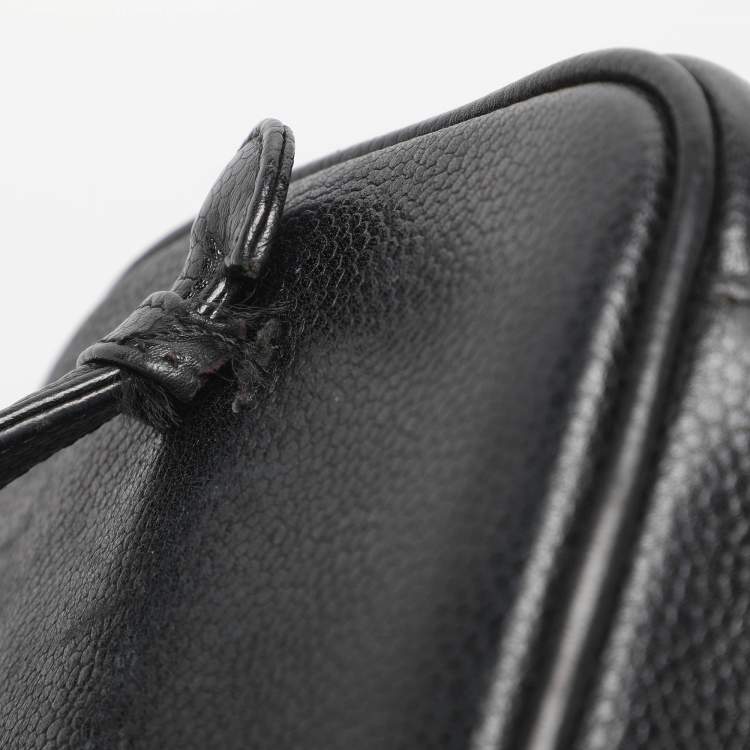 Pre Owned Chanel Black Caviar Leather Vanity Case