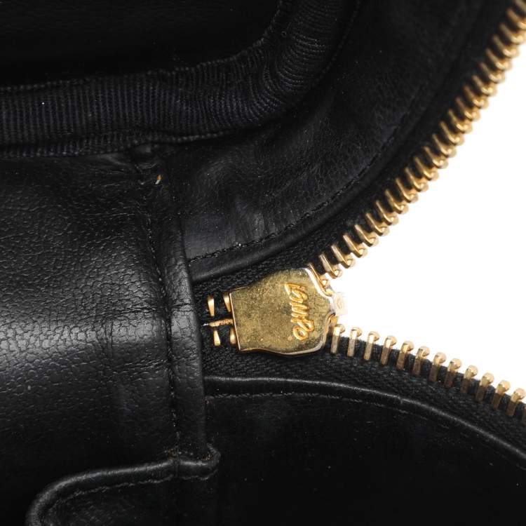 Pre Owned Chanel Black Caviar Leather Vanity Case