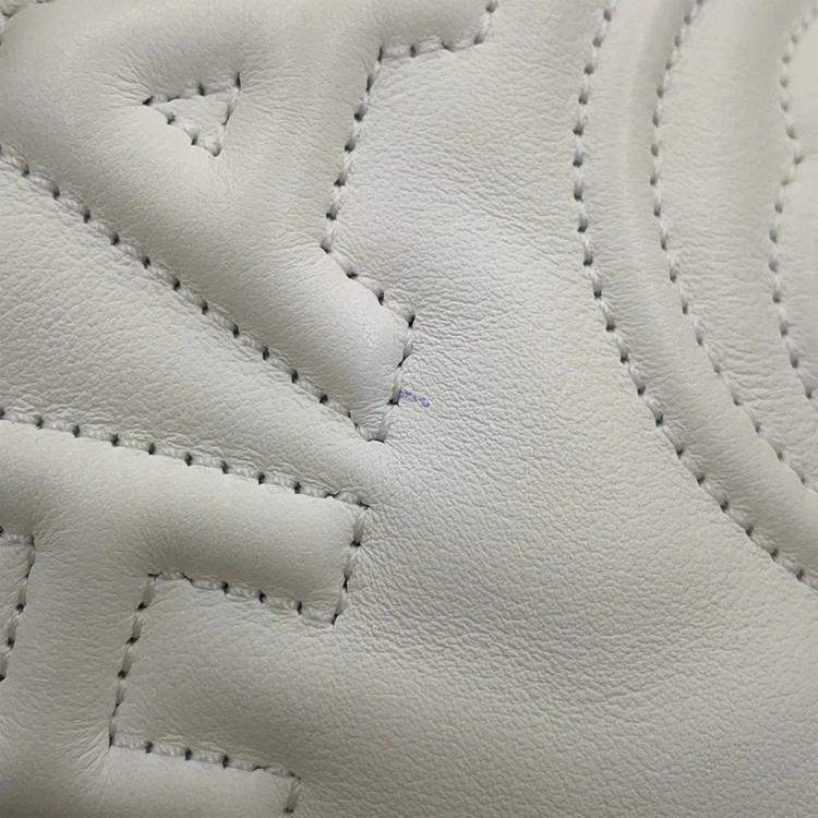 Pre Owned Chanel Deauville Line 2Waybag White Leather Size Mm