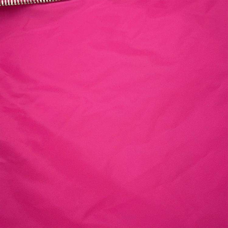 Pre Owned Chanel Mademoiselle Pink Nylon Leather Chain Shoulder Bag 