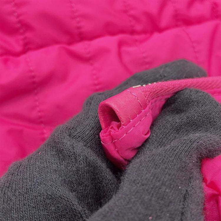 Pre Owned Chanel Mademoiselle Pink Nylon Leather Chain Shoulder Bag 