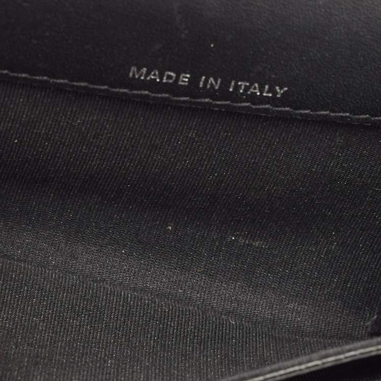 Pre Owned Chanel Black Caviar Leather CC Timeless Flap Card Case