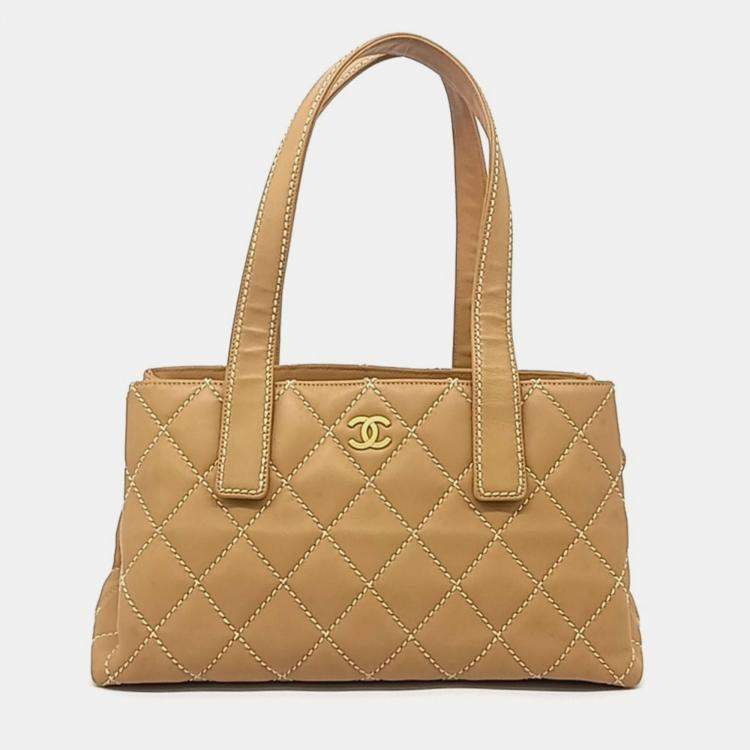 Chanel Brown Leather Wild Stitch Tote Bag Chanel TLC US