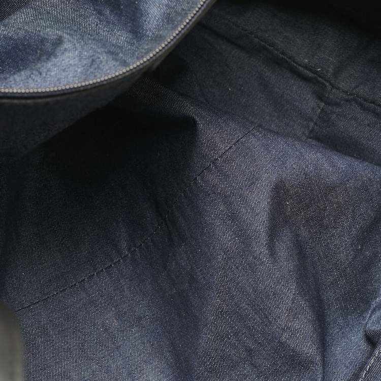 Pre Owned Chanel Cream/Black Raffia and Leather Large Deauville Bag