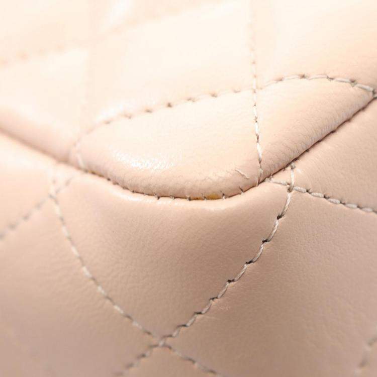 Pre Owned Chanel Classic Mini Square Bicolor Quilted Leather Flap Bag