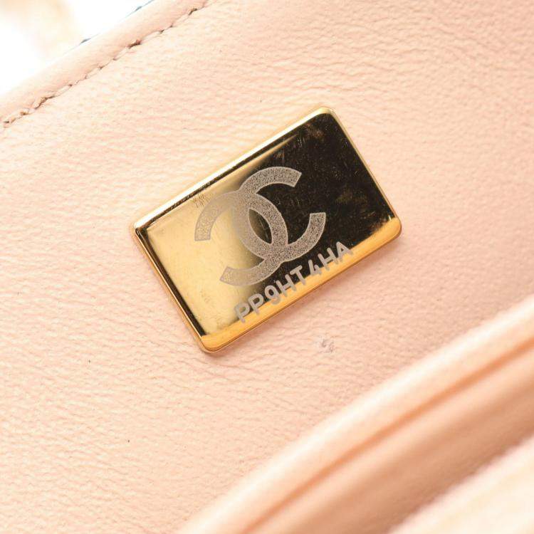 Pre Owned Chanel Classic Mini Square Bicolor Quilted Leather Flap Bag