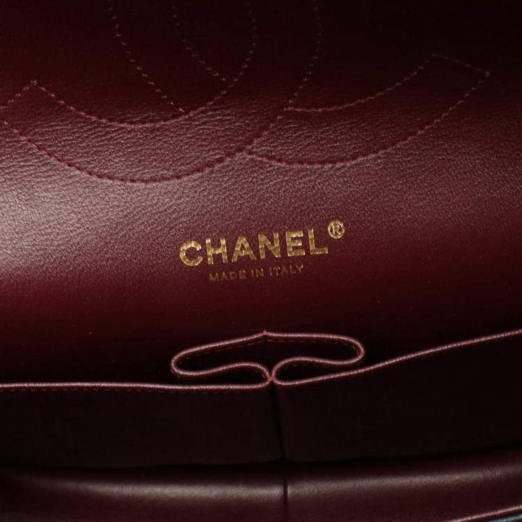 Pre Owned Chanel Classic Double Flap Jumbo Black Lambskin Leather Shoulder Bag