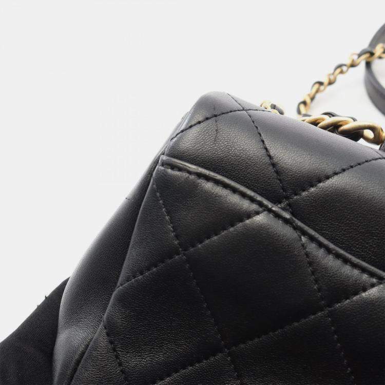 Pre Owned Chanel In-the-Loop CC Black Lambskin Sheep Leather Shoulder Bag