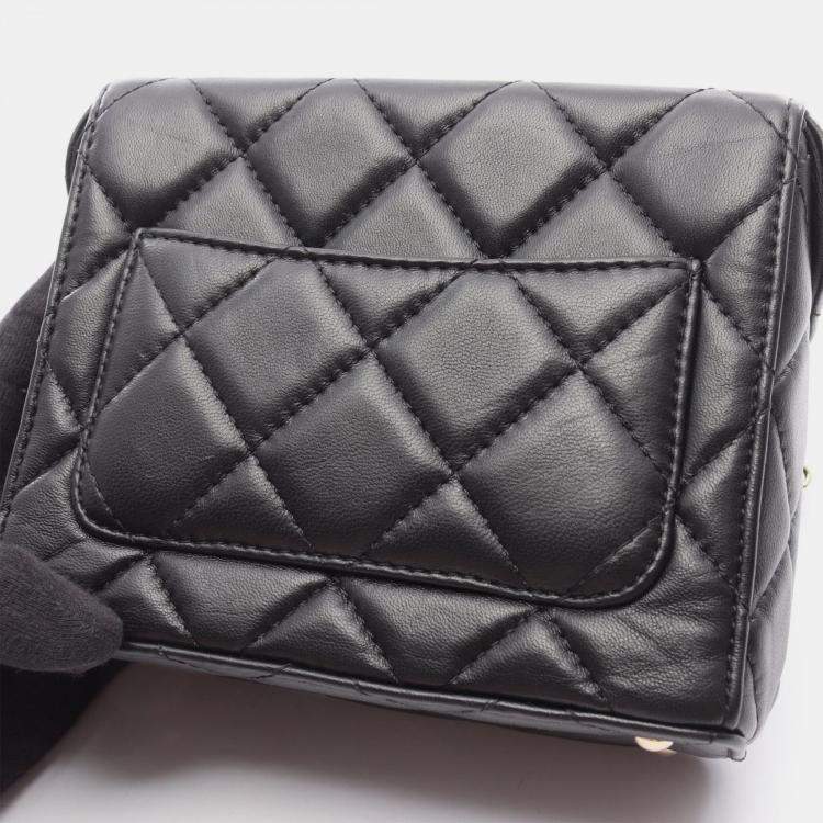 Pre Owned Chanel  CC Box Small Black Leather Shoulder Bag