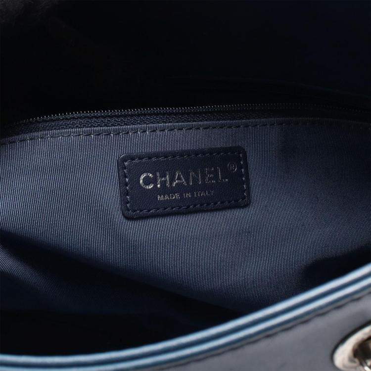 Pre Owned Chanel Urban Delight Blue Leather Tote Bag