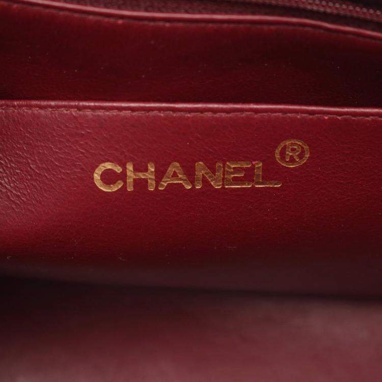 Pre Owned Chanel Diana Black Leather Shoulder Bag