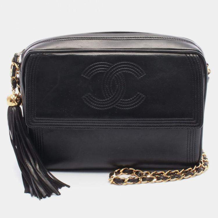 Pre Owned Chanel CC Front Pocket Tassel Crossbody Bag