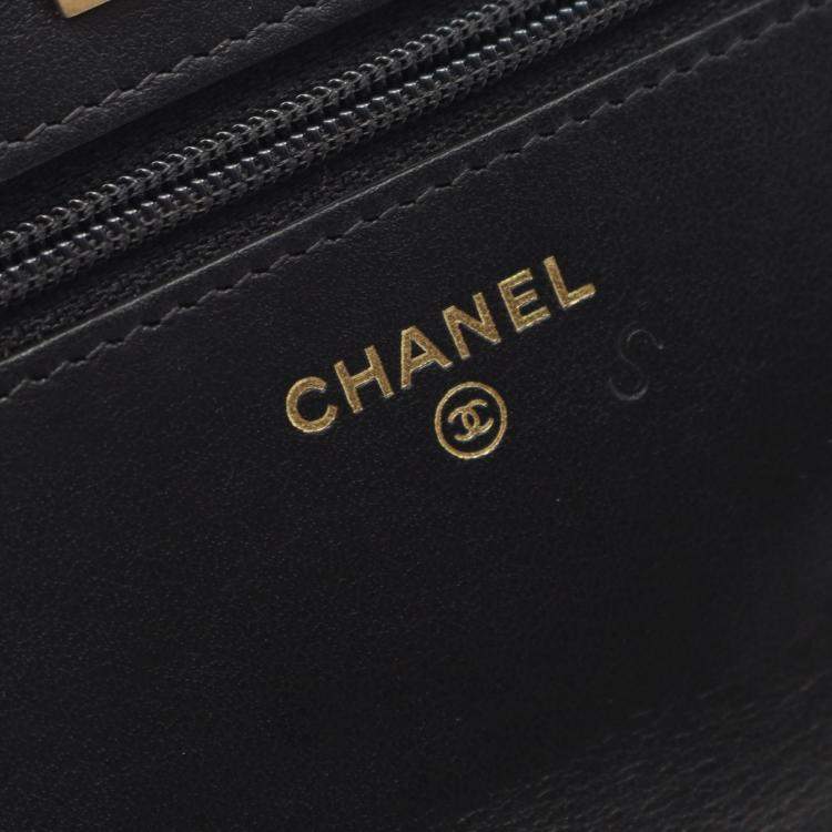 Pre Owned Chanel 2.55 Black Gold Graffiti Leather Shoulder Bag