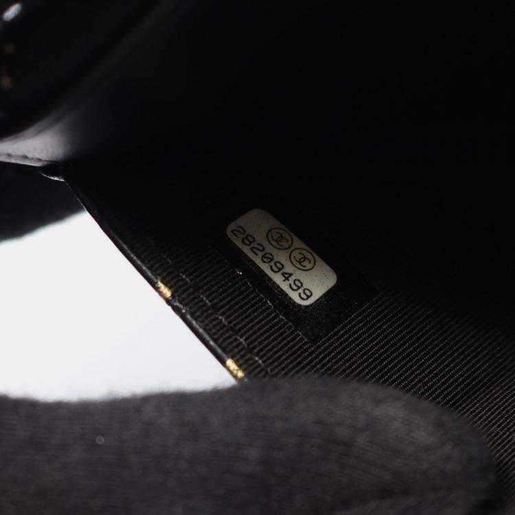 Pre Owned Chanel 2.55 Black Gold Graffiti Leather Shoulder Bag