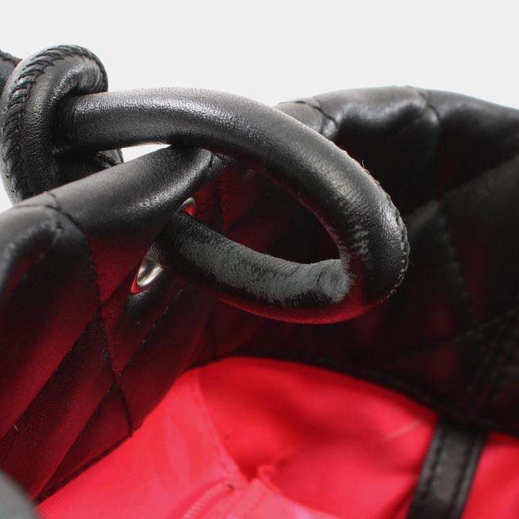 Pre Owned Chanel Cambon Ligne Black Leather Totes Bag