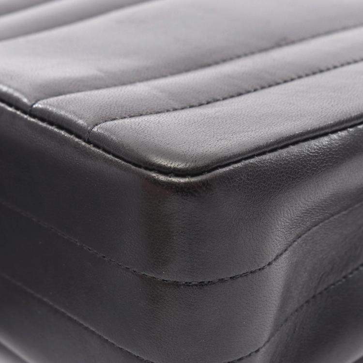 Pre Owned Chanel Mademoiselle Black Leather Shoulder Bag