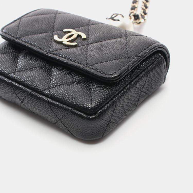 مملوكة مسبقًا Chanel CC Black Leather Coin Purse