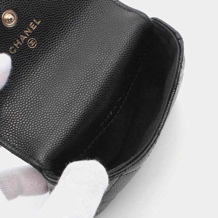 مملوكة مسبقًا Chanel CC Black Leather Coin Purse