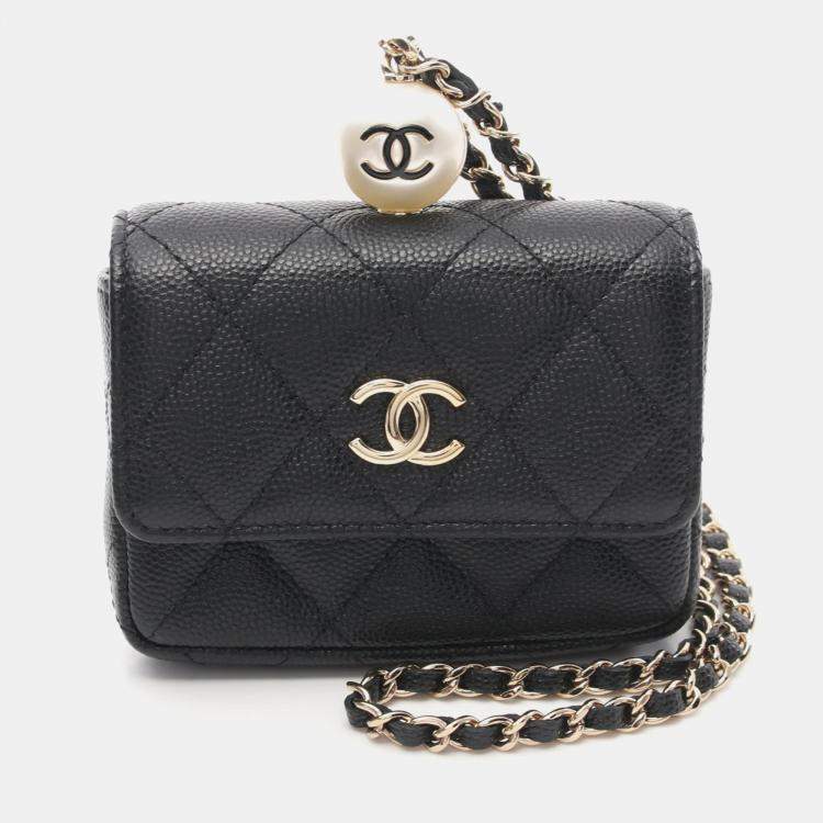 مملوكة مسبقًا Chanel CC Black Leather Coin Purse