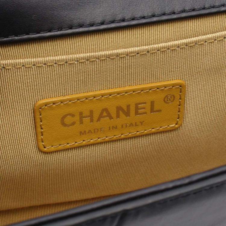 Pre Owned Chanel Embossed Graffiti Boy Leather Shoulder Bag