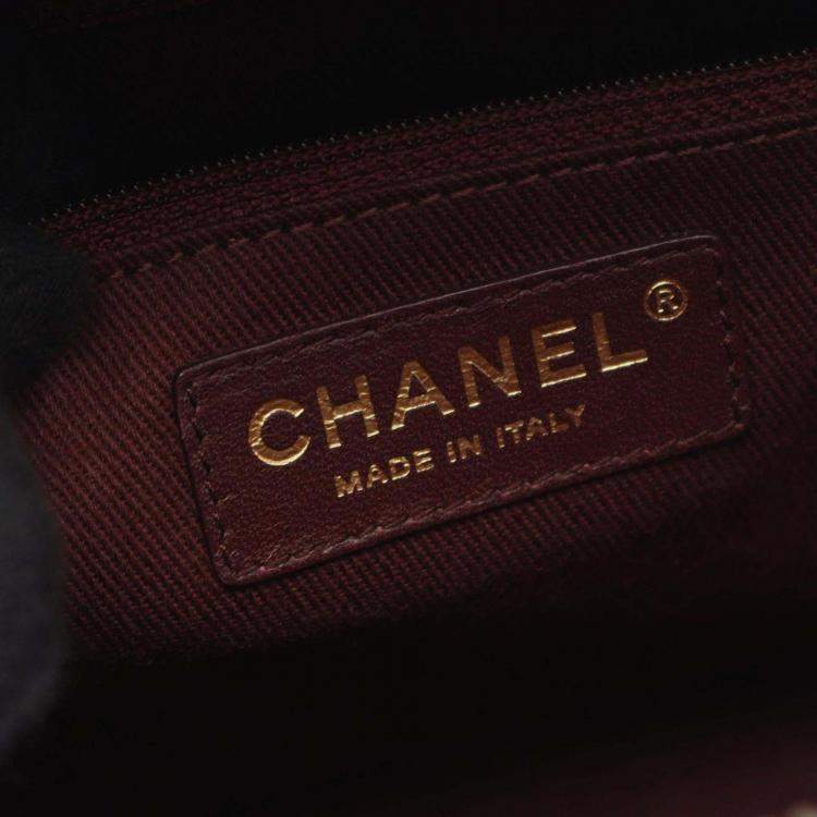 Pre Owned Chanel Coco Mark Shoulder Bag Leather Blue