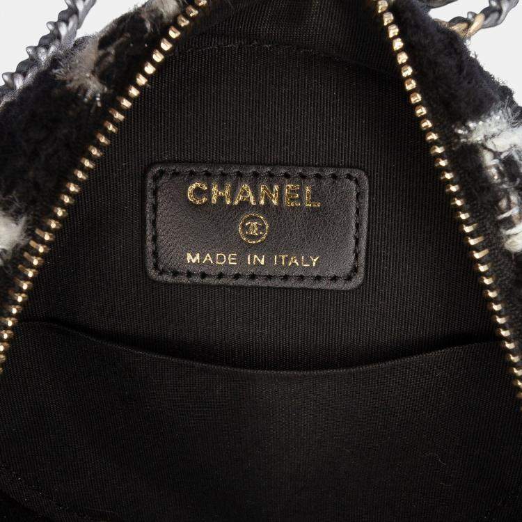 Pre Owned Chanel Multicolor Tweed 19 Round Clutch with Chain and Coin Purse