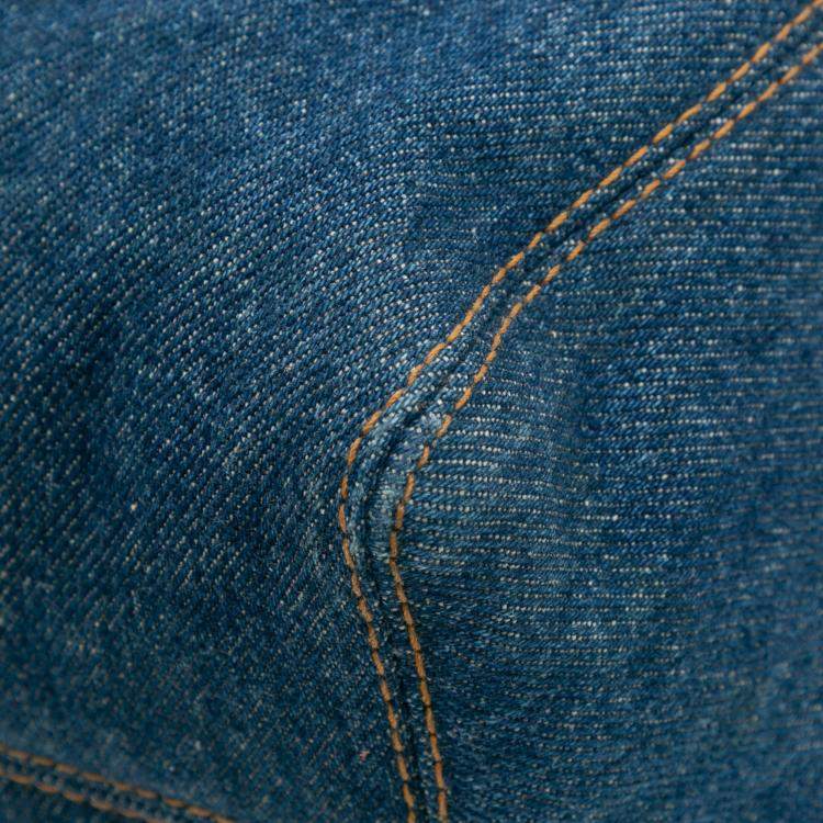 Pre Owned Chanel Blue CC Denim Chain Tote