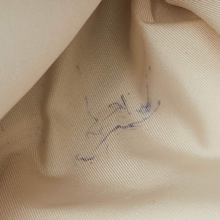 Pre Owned Chanel Beige Shimmer Nylon and Leather CC Logo Travel Line Tote