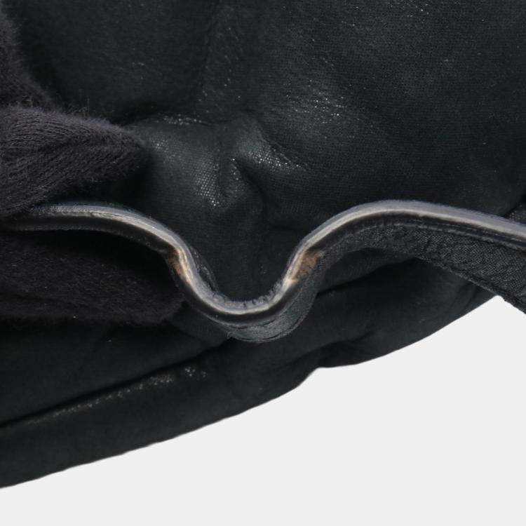 Pre Owned Chanel Bubble Quilted Backpack Leather Black