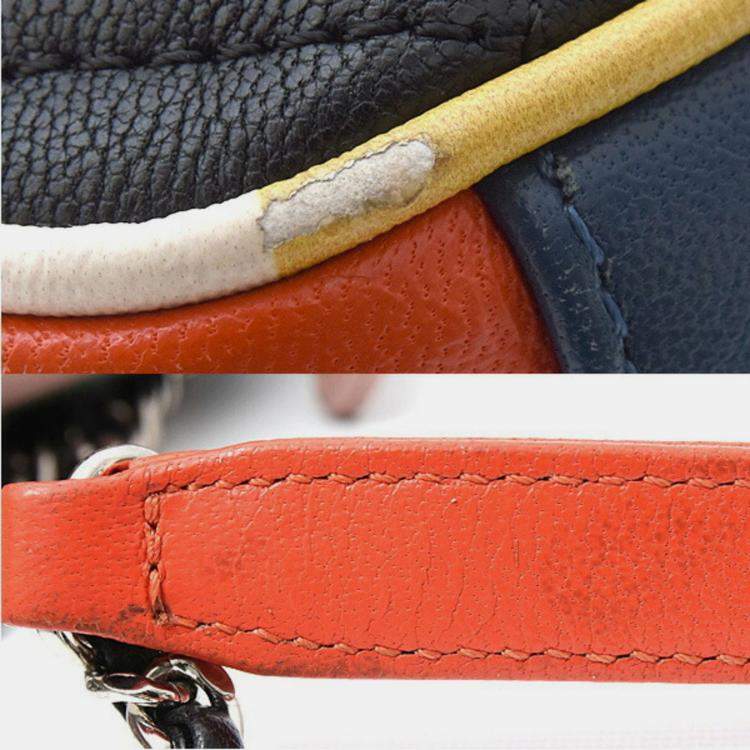 Pre Owned Chanel Matelasse Chain Shoulder Bag No. 23 Lambskin Black X Multicolor