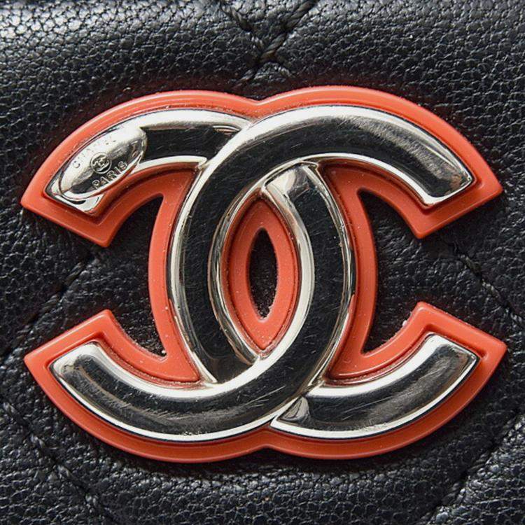 Pre Owned Chanel Matelasse Chain Shoulder Bag No. 23 Lambskin Black X Multicolor