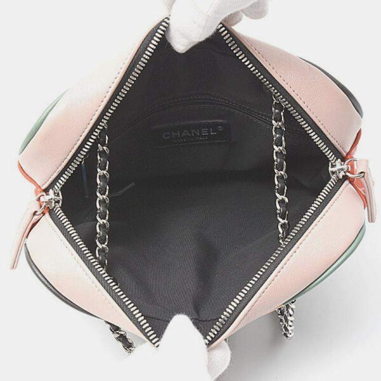 Pre Owned Chanel Matelasse Chain Shoulder Bag No. 23 Lambskin Black X Multicolor