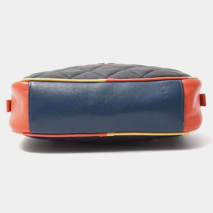 Pre Owned Chanel Matelasse Chain Shoulder Bag No. 23 Lambskin Black X Multicolor