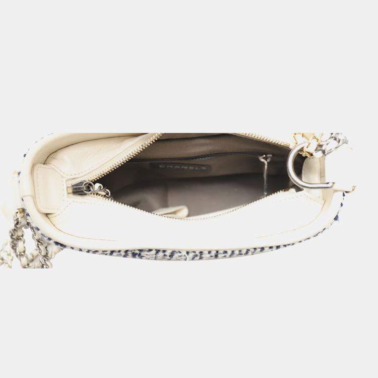 Pre Owned Tweed Calfskin Small Gabrielle Hobo