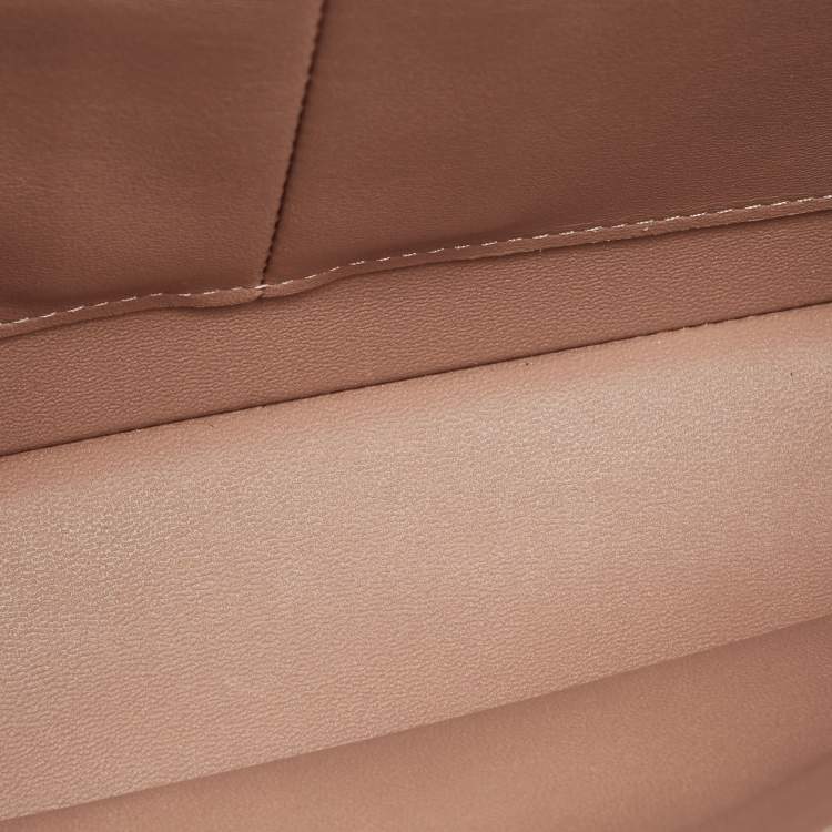 Pre Owned Chanel Beige Quilted Suede Medium Classic Double Flap Bag