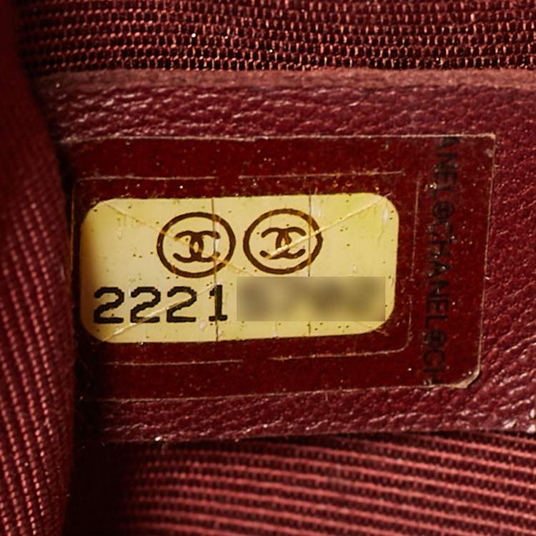 Pre Owned Chanel Burgundy Quilted Leather Medium Boy Flap Bag