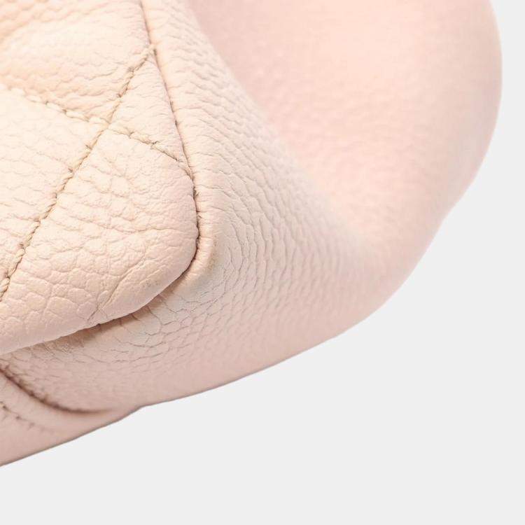 Pre Owned Chanel Matelasse Grand Shopping Gst Chain Tote Bag Calfskin Pink