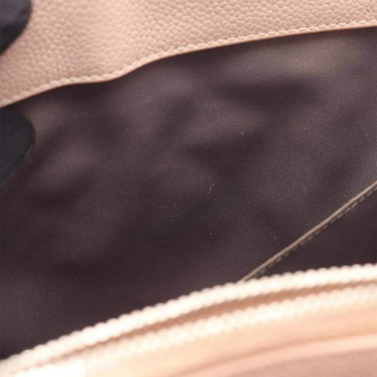 Pre Owned Chanel Matelasse Grand Shopping Gst Chain Tote Bag Calfskin Pink