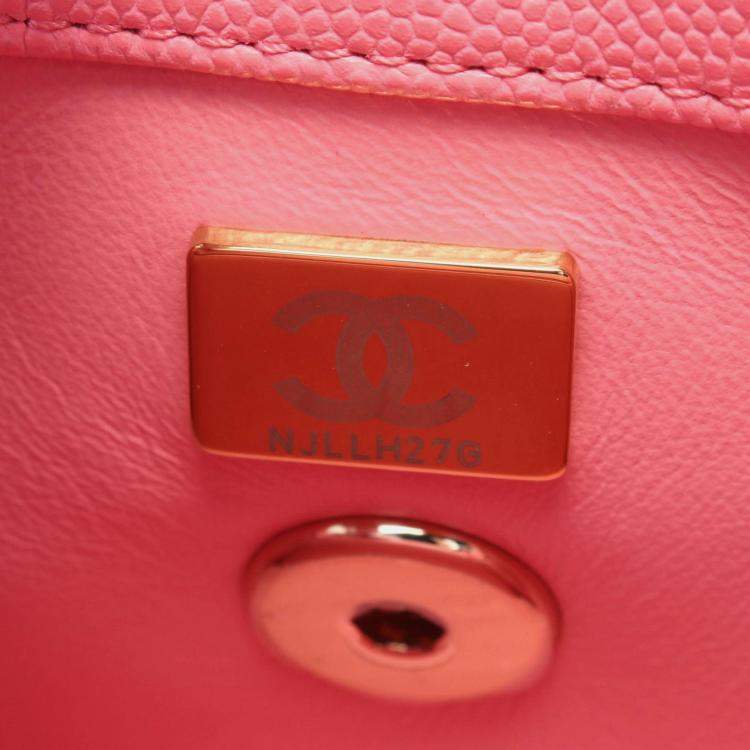 Pre Owned Chanel Coco Xxs Top Handle Matelasse 2Way Hand Crossbody Bag Leather