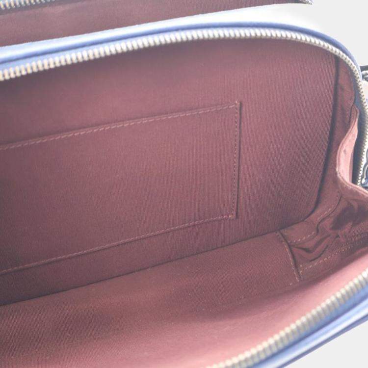 Pre Owned Chanel Navy Blue Lambskin Coco Boy Camera Bag