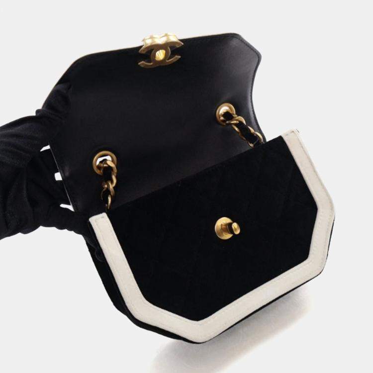 Pre Owned Chanel Vintage Mini Velvet Place Vendome Flap Bag