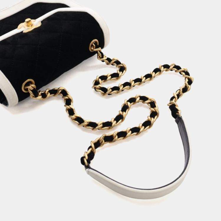 Pre Owned Chanel Vintage Mini Velvet Place Vendome Flap Bag