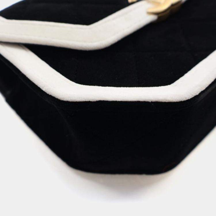 Pre Owned Chanel Vintage Mini Velvet Place Vendome Flap Bag