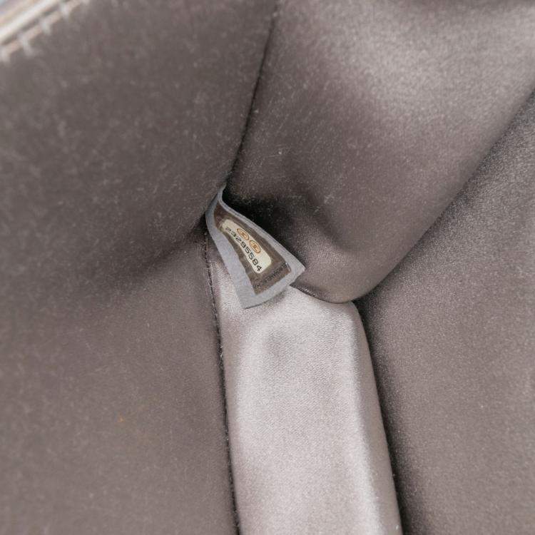 Pre Owned Chanel Small Lambskin Chocolate Bar CC Piercing Studded Chain Flap Shoulder Bag