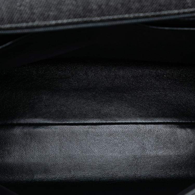 Pre Owned Chanel Black CC Denim Kelly Top Handle Bag