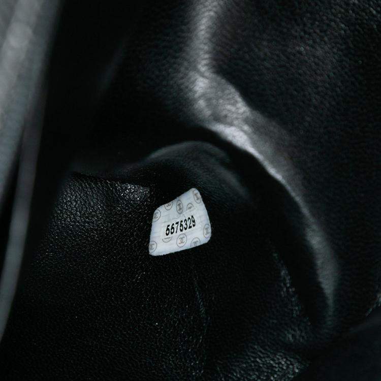 Pre Owned Chanel Black CC Denim Kelly Top Handle Bag