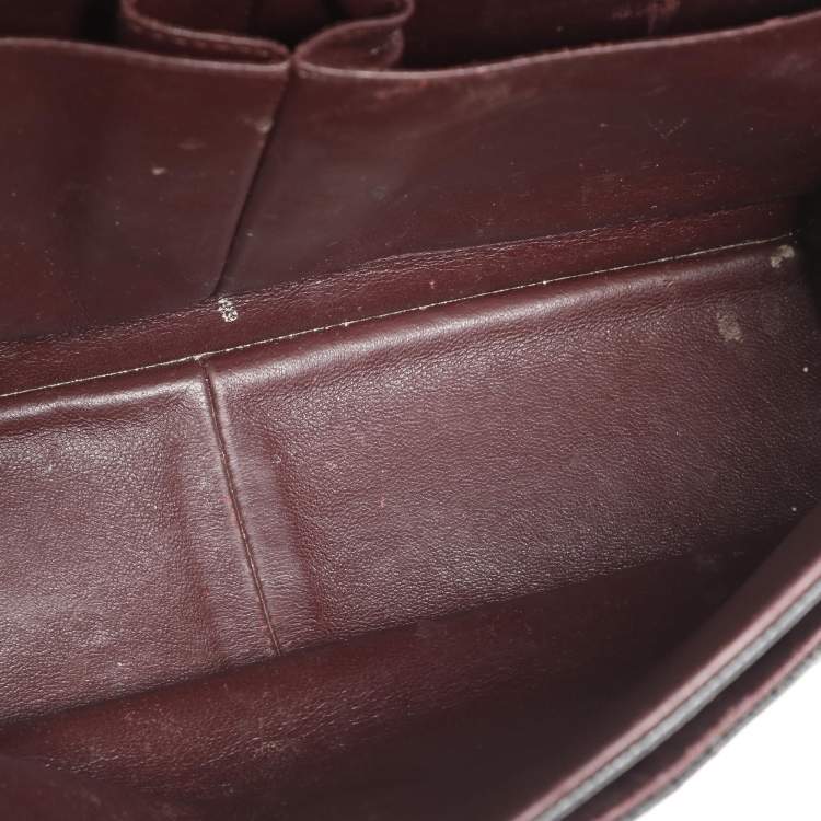 مملوكة مسبقًا حقيبة شانيل جامبو كلاسيك جلد كافيار أسود مبطن بقلاب مزدوج