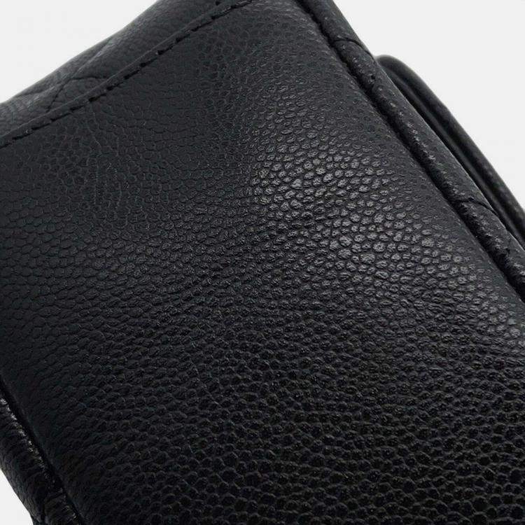 Pre Owned Chanel Matelasse Timeless Classics Black Caviar Leather Backpack 