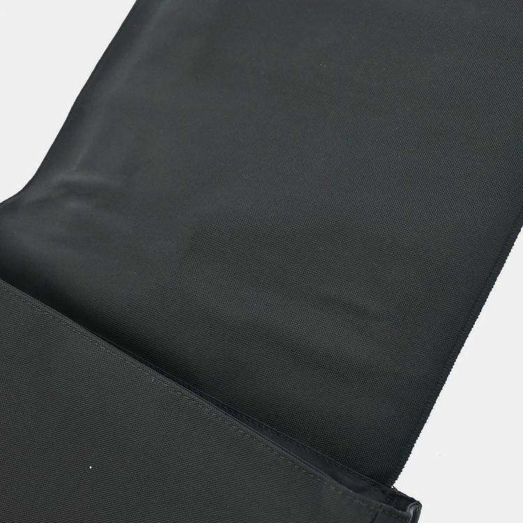 Pre Owned Chanel Black Felt Nylon Sport Line 2way Handbag